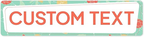 Miniatura 210 de Letrero Personalizado, Letrero de Calle Personalizado, 11 Colores de Fuente, 13 Estilos de Fuente, 4 Opciones de Agujeros, 22 Tamaños, 6x24 Madera