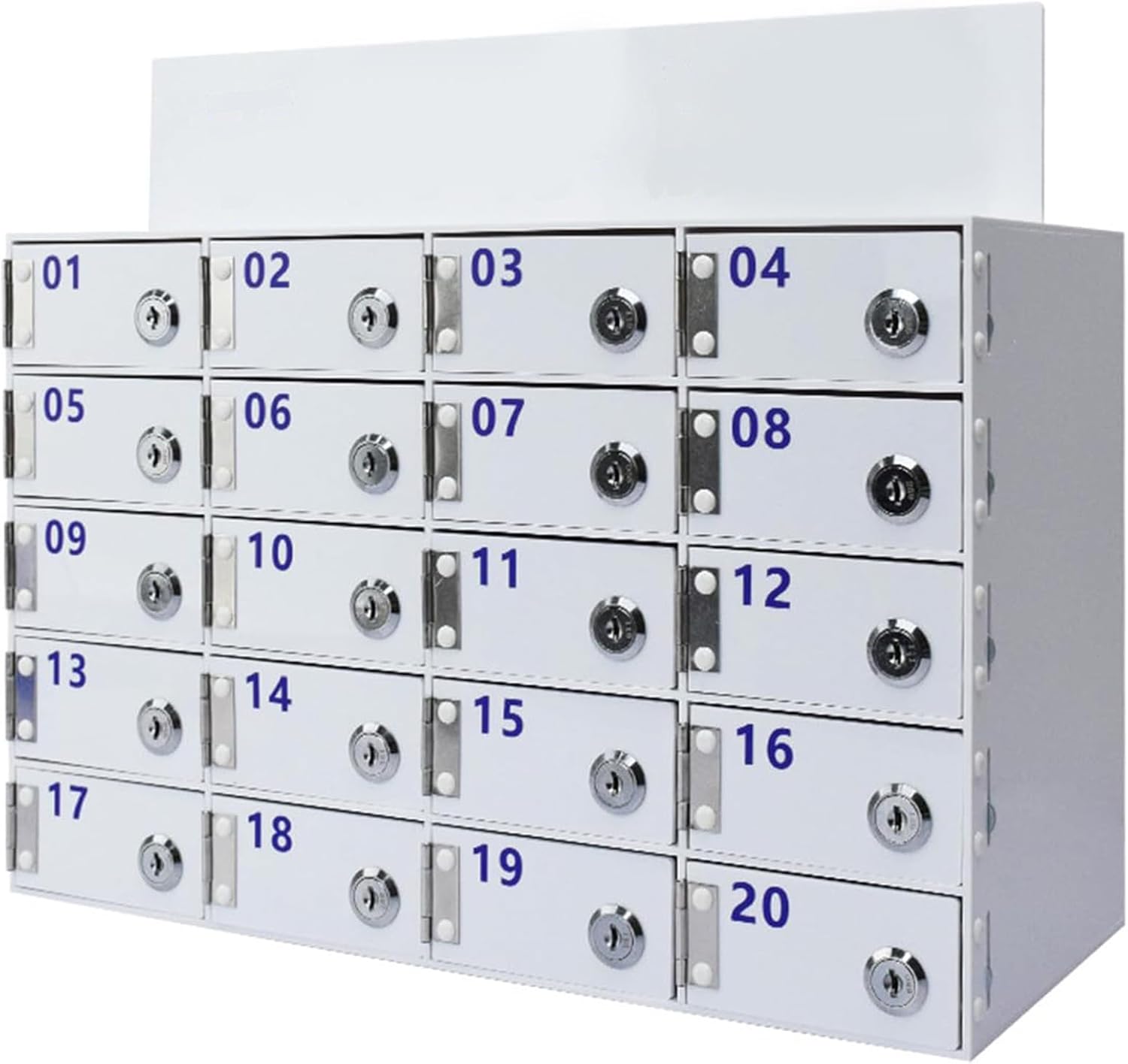 Cell Phone Locker Box for Classroom with Door Locks and Keys Clear Acrylic Jail Storage Cabinet，Durable Acrylic Cell Phone Locker Box - Wall-Mounted Storage Organizer with Key Lock for Home,
