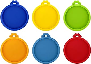 COMTIM Cat Food Can Lids, Silicone Small Pet Food Can Lids Covers for 3 oz Cat Food Cans (Multiple)