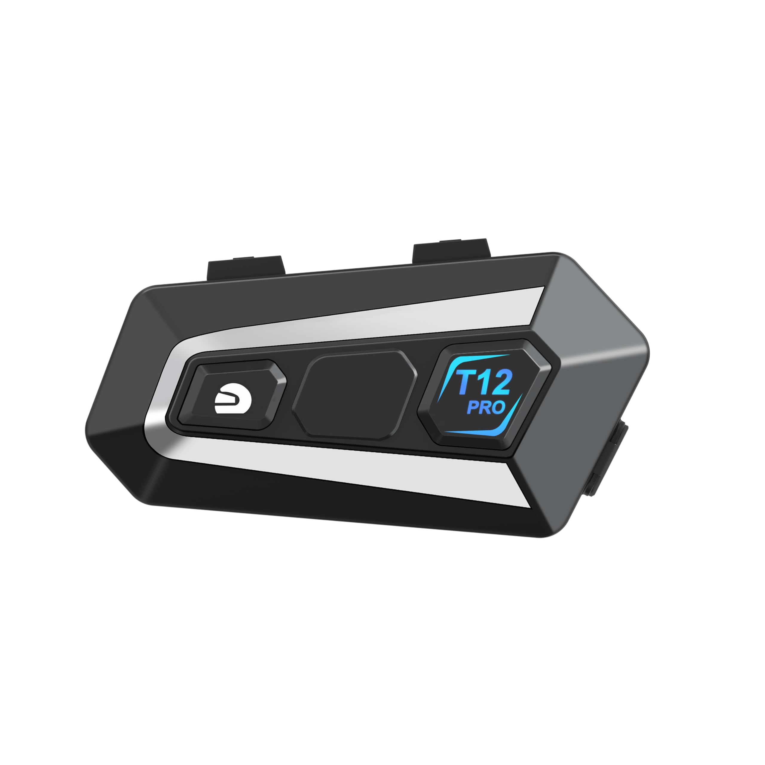 PHXIN T12PRO - Interfono Bluetooth per moto, Mesh 3.0 32 piloti da 1 km, sistema di comunicazione per casco, supporto audio multitasking, condivisione musica, assistente vocale, radio FM, impermeabile