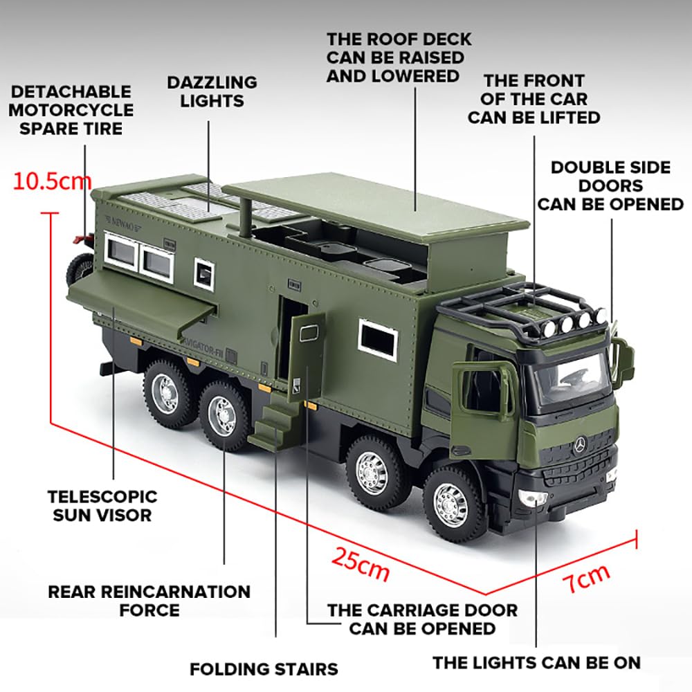 Magicwand® 1:24 Scale Die-Cast Nomadisen Navigator Monster Truck【Pack of 1】【Random Color】 with Openable Doors Working Headlights & Tail Lights - Image 2 thumbnail