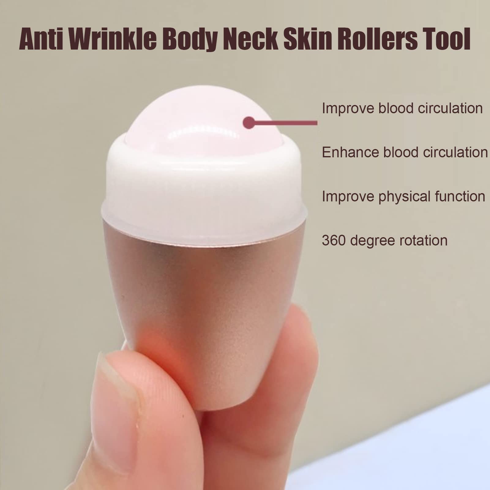 Jade Roller Face Jade Massager Masażer do Twarzy, Produkty do Pielęgnacji Skóry Twarzy Masażer do Twarzy Beauty Ice Roller Narzędzia do Pielęgnacji Skóry, Gua Sha Rose Quartz Stone Face Roller Masaż M