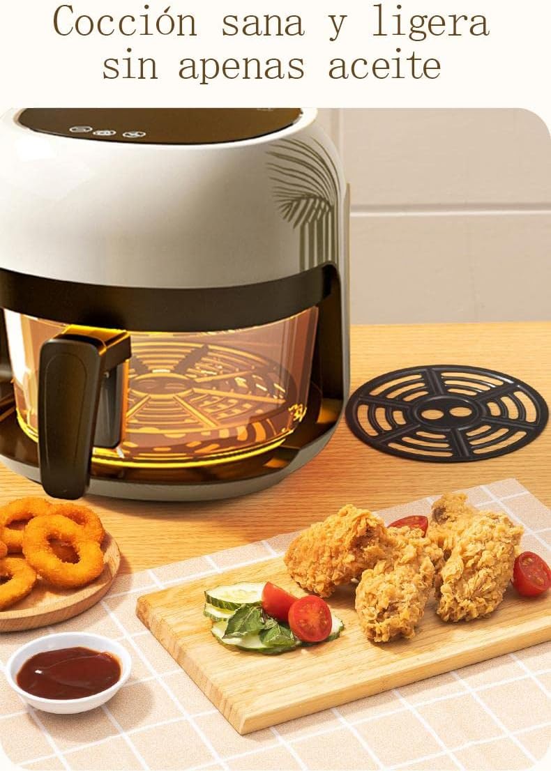 mike_alpha Friggitrice senza olio intelligente trasparente con display digitale touch 3,5 litri bianco mike_alpha Friggitrice senza olio intelligente trasparente con display digitale touch 3,5 litri bianco