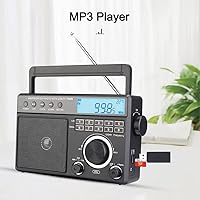 Vista 3 de LHLLHL Portable Retro Radio with Digital MP3 Player Volume Big Speaker