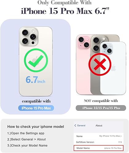 Miniatura 2 de EYZUTAK Funda de flores para iPhone 15 Pro Max, funda de teléfono con diamantes de imitación brillantes con borde de diamante brillante brillante,