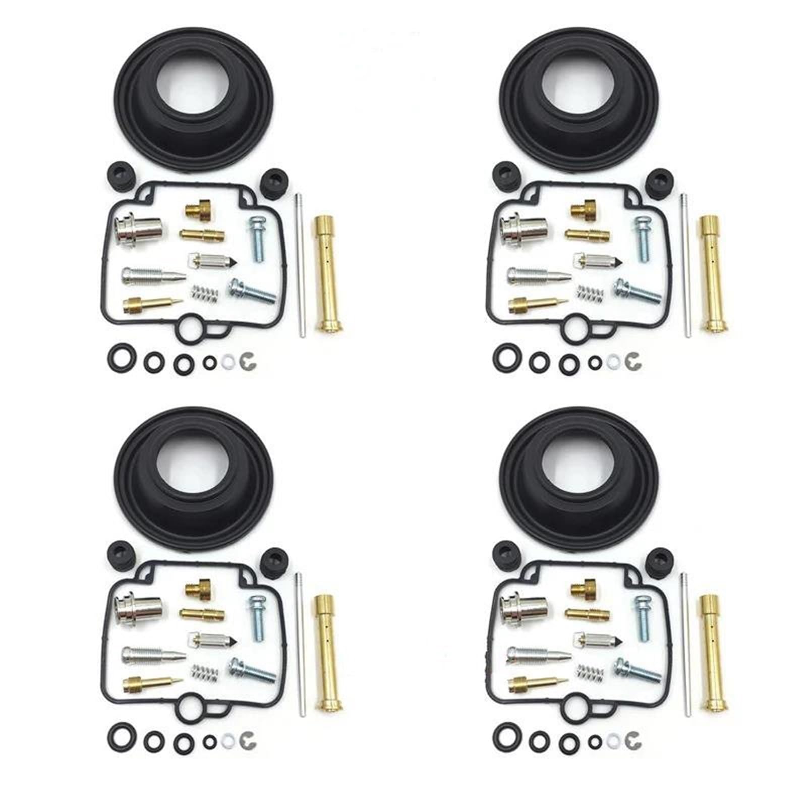 Kit de réparation de carburateur pour Moto Suzuki GK75A GSF400 Bandit:vis de ralenti,gicleur,Aiguille,Flotteur,Joint,Membrane à dépression(4 membranes)