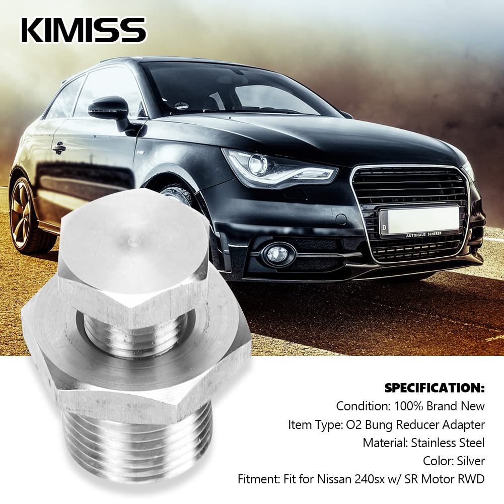 KIMISS Adapter tlenowy M18 x 1.50 na M12 x 1.25 for Silvia S13 S14 - Redukcja wtyczki czujnika O2
