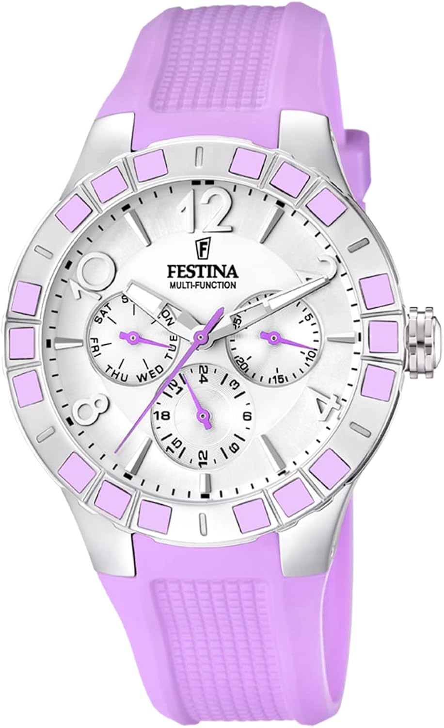 Festina F16675/2 - Orologio da polso donna, caucciú, colore: viola Festina F16675/2 - Orologio da polso donna, caucciú, colore: viola
