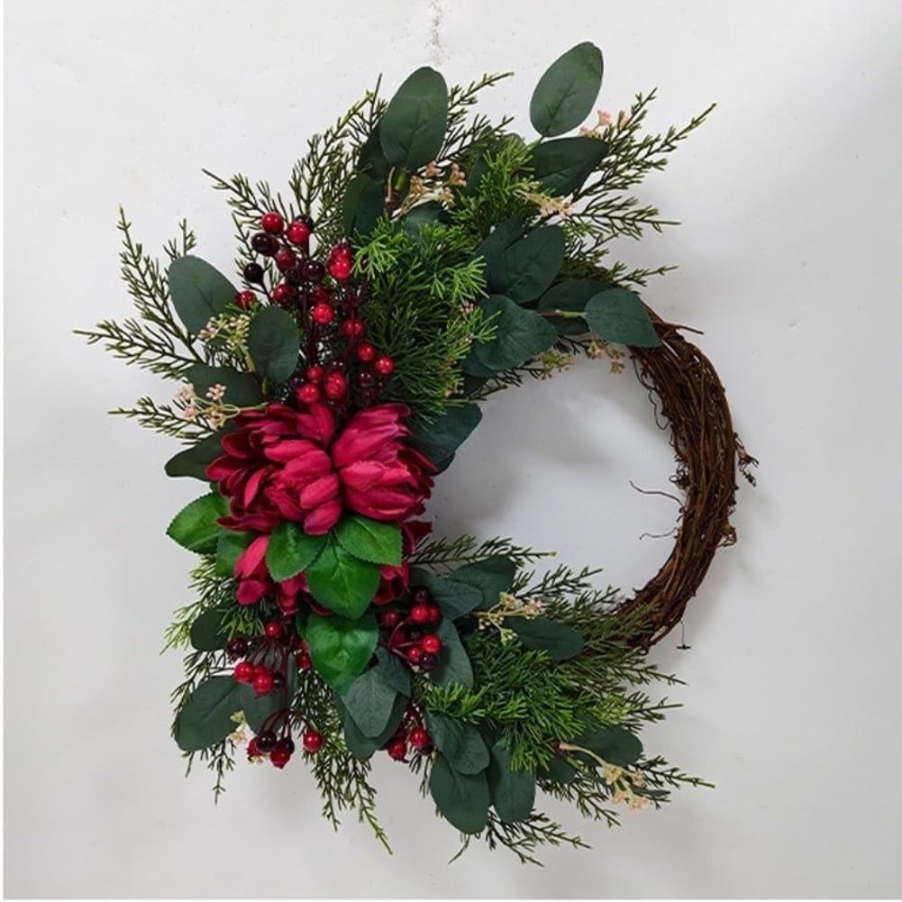 Weihnachtskranz 50cm mit Beeren Türdekoration Weihnachtskranz