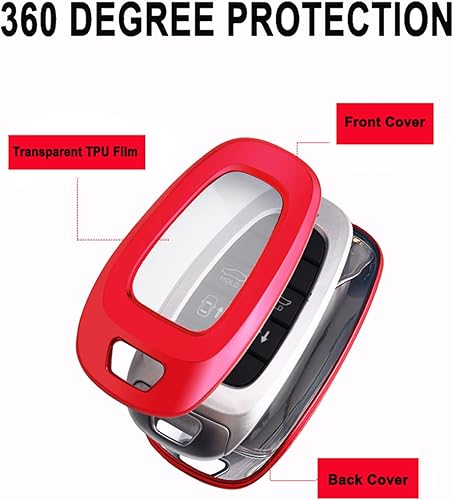 Miniatura 10 de Funda para llavero compatible con Hyundai Sonata Nexo Santa Fe Tucson 2022 2021 2020 2020, protector de piel, accesorios de funda de entrada sin
