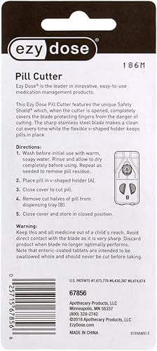 Miniatura 9 de Ezy Dose - Cortador de pastillas con bloqueo, 67856, Cortador de pastillas de escudo de seguridad, Total 1, 1
