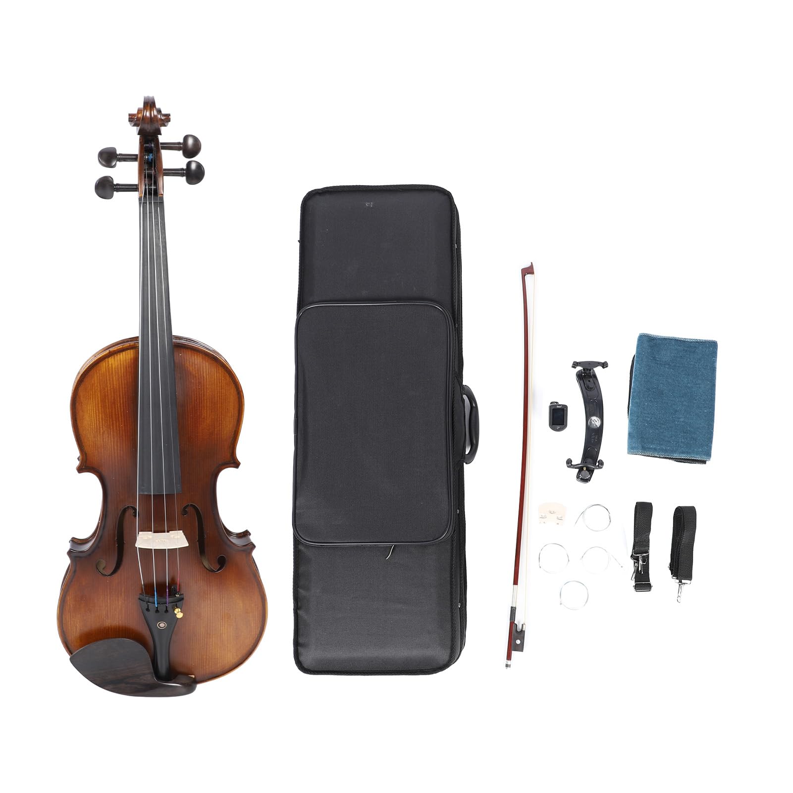 Generic Kit per Violino di Dimensioni 4/4 Kit per Principianti per Violino Ad Alte Prestazioni per Principianti e Adulti con Accessori Completi
