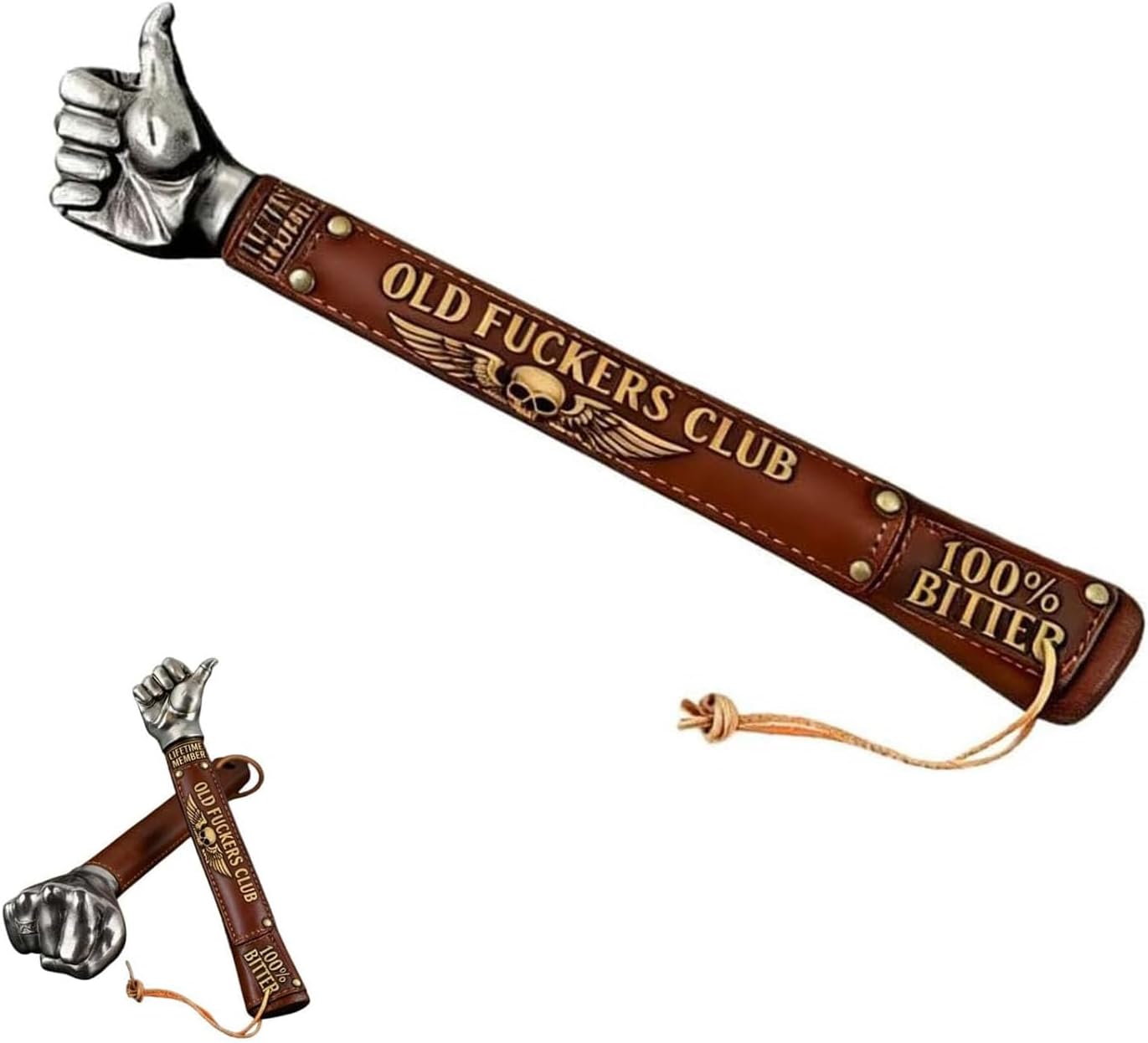 Old Fuckers Club - Stainless Steel Thumb Hammer, 100% Bitter Lifetime Member Multi-Functional Hammer, Funny Gag Gift Tool for Men, for Best Friend and Old Bastard (2pcs)