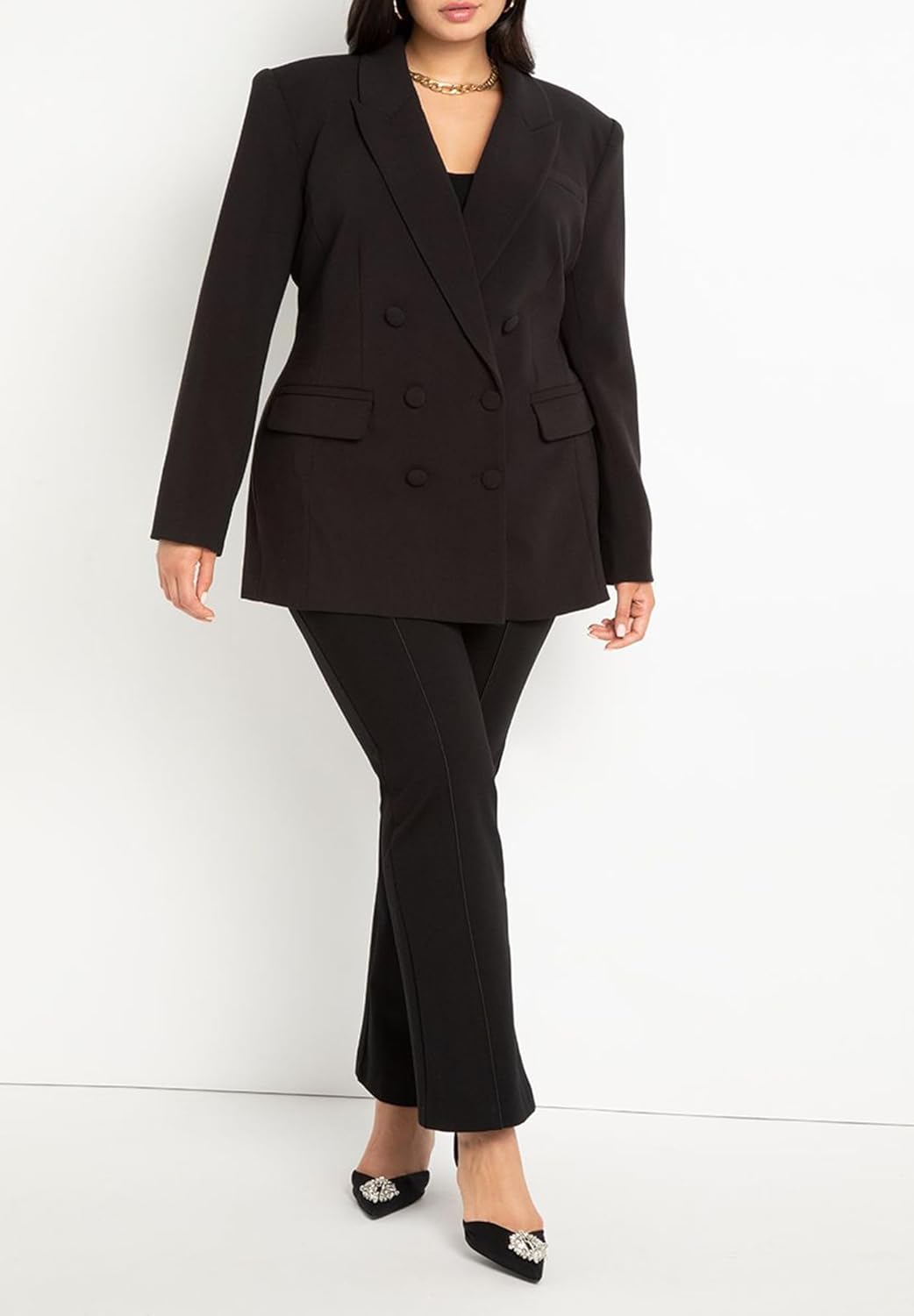 ELOQUII Women's Plus Size The Ultimate Stretch Flare Leg Pant