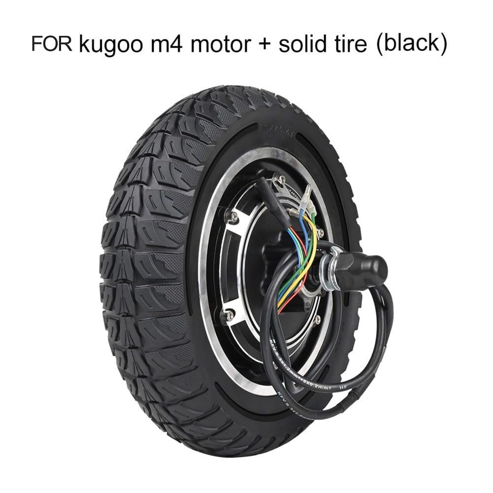Whychstore Moteur de roue arrière de scooter électrique de 25,4 cm, 48 V 500 W pour Kugoo 4/4 Pro, ensemble de moteur gonflable avec cadre en alliage d'aluminium