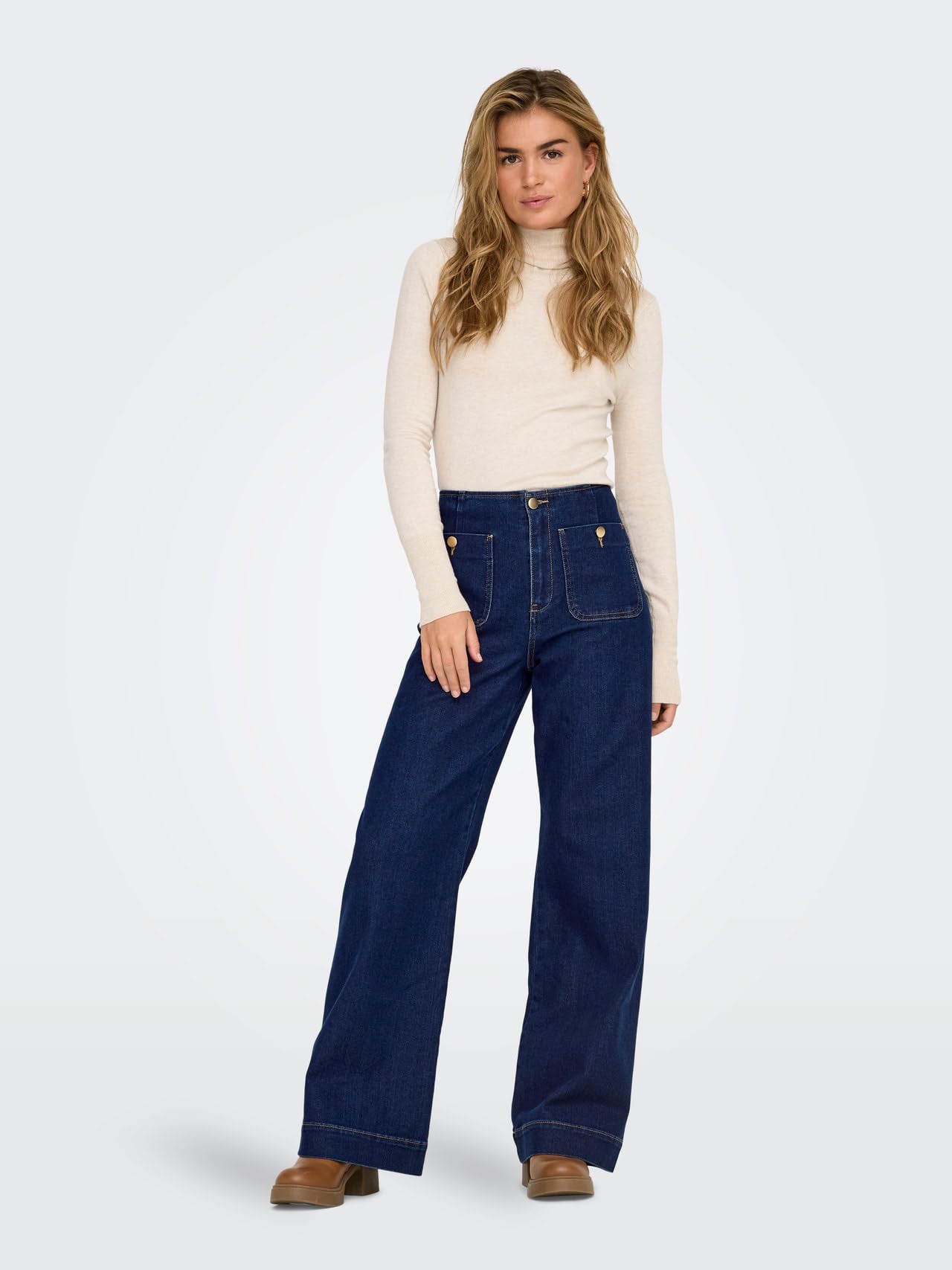 ONLY Women's Onlmadeline Hw Wid Pocket DNM Gua113