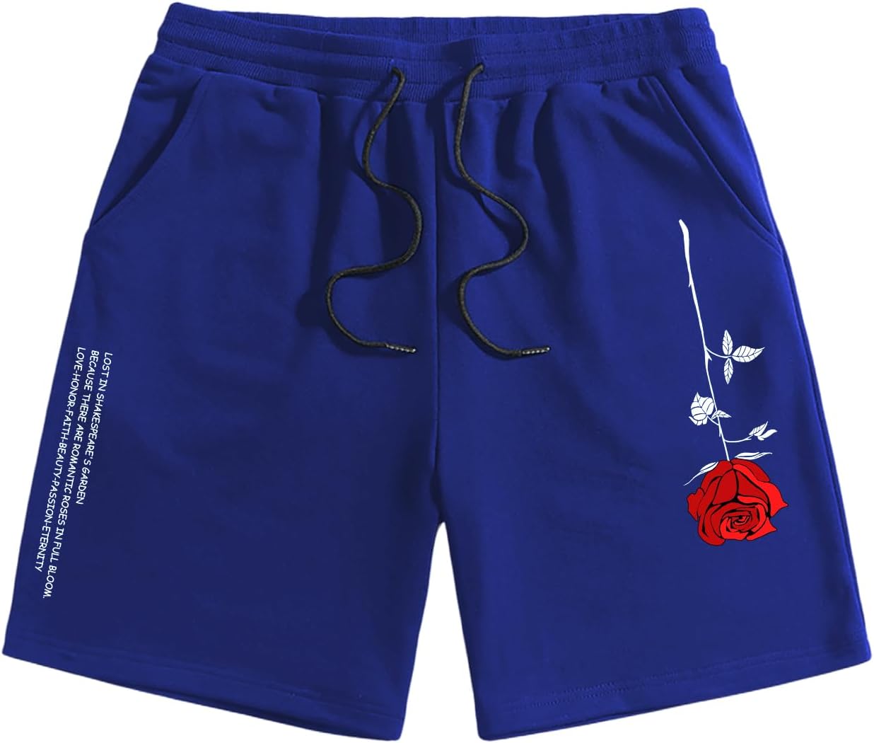 SHENHE Men's Graphics Shorts Drawstring Waist Print Workout Track Streetwear Shorts with Pocket