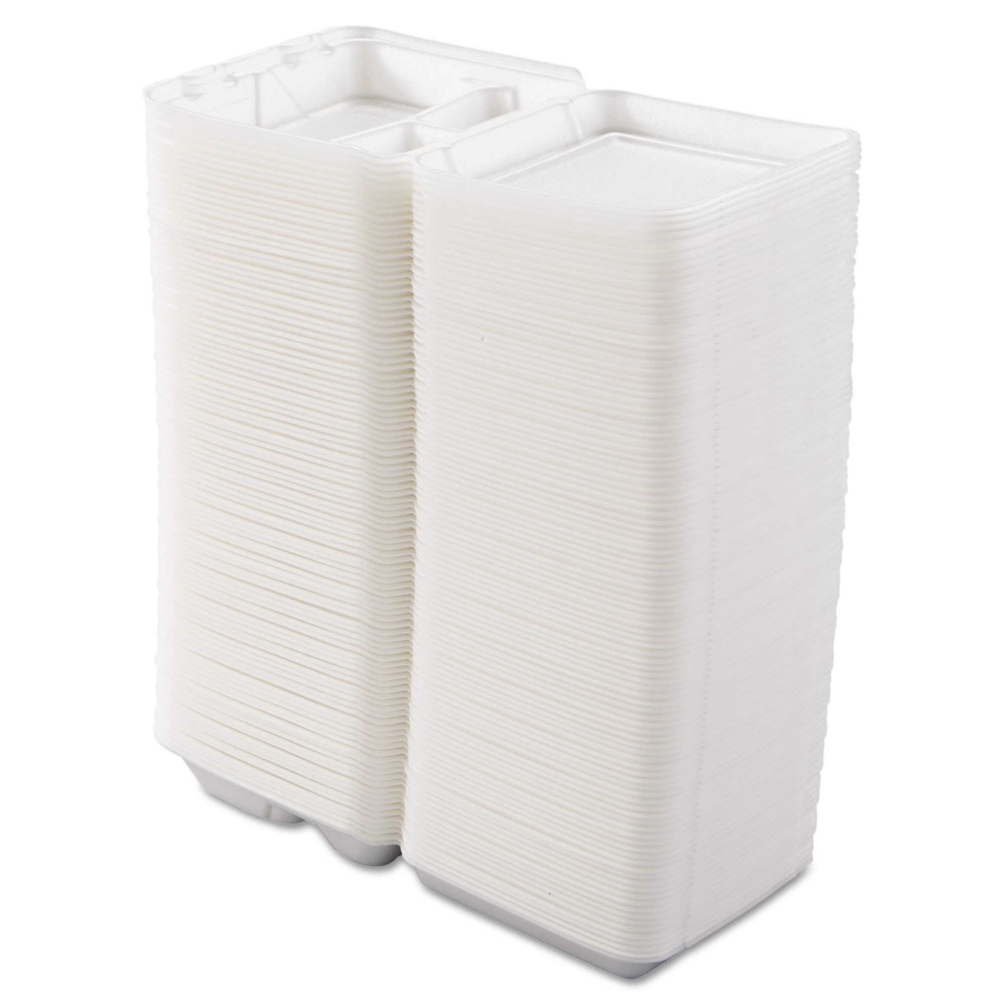 DART 80HT3R Carryout Food Container Foam 3-Comp White 8 x 7 1/2 x 2 3/10 200/Carton