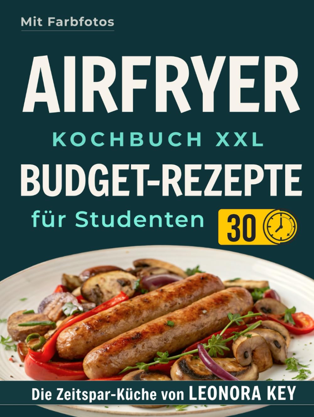 Airfryer Kochbuch XXL: Einfache Budget-Rezepte für Studenten – Leckere, gesunde und schnelle Gerichte in unter 30 Minuten | Heißluftfritteuse Rezeptbuch | Die Zeitspar-Küche von LEONORA KEY