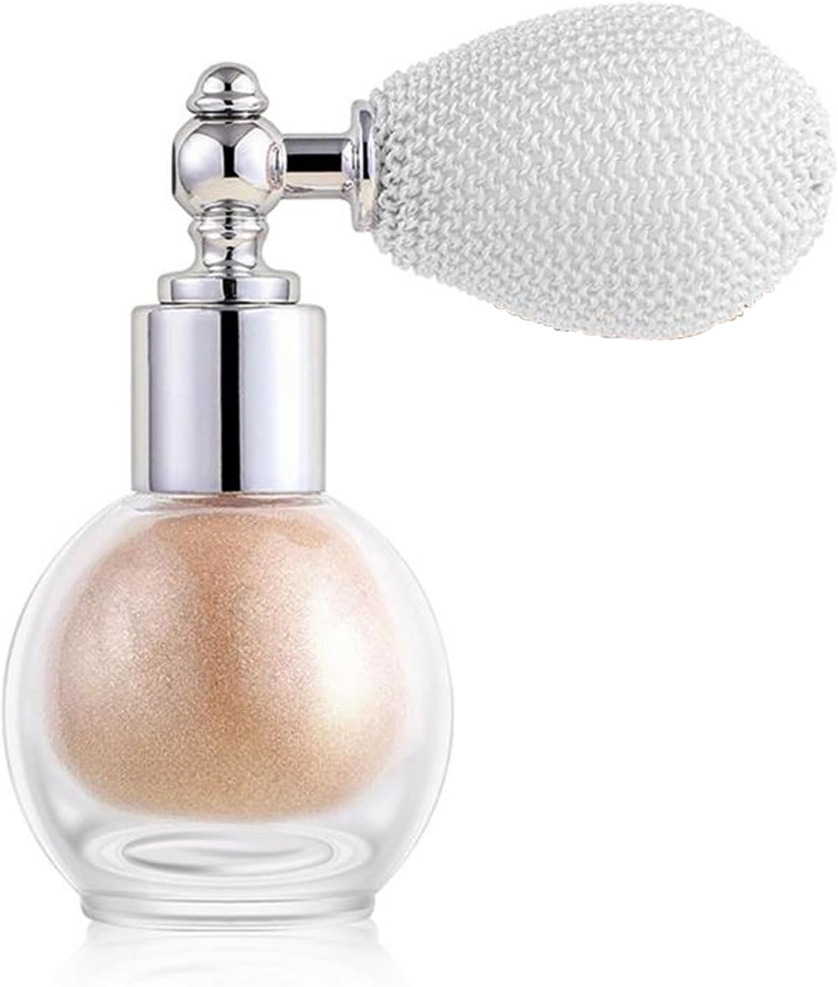 Photo 1 of Champagne Highlighter Spray for Face and Body, Rich Color Loose Shimmer Powder Long Lasting Sparkly Spray High Gloss Makeup for Women Rave Festival Prom Stage Wedding Party, #2