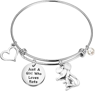 Funny Rat Bracelet Animal Lover Gift Just A Girl Who Loves Rats Jewelry Bracelet Rat Lover Gift Rat Jewelry