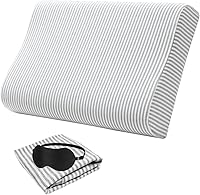 Vista 7 de Funda de almohada de repuesto para almohada de cuello de espuma viscoelástica, funda de almohada con cremallera, protector de almohada de algodón