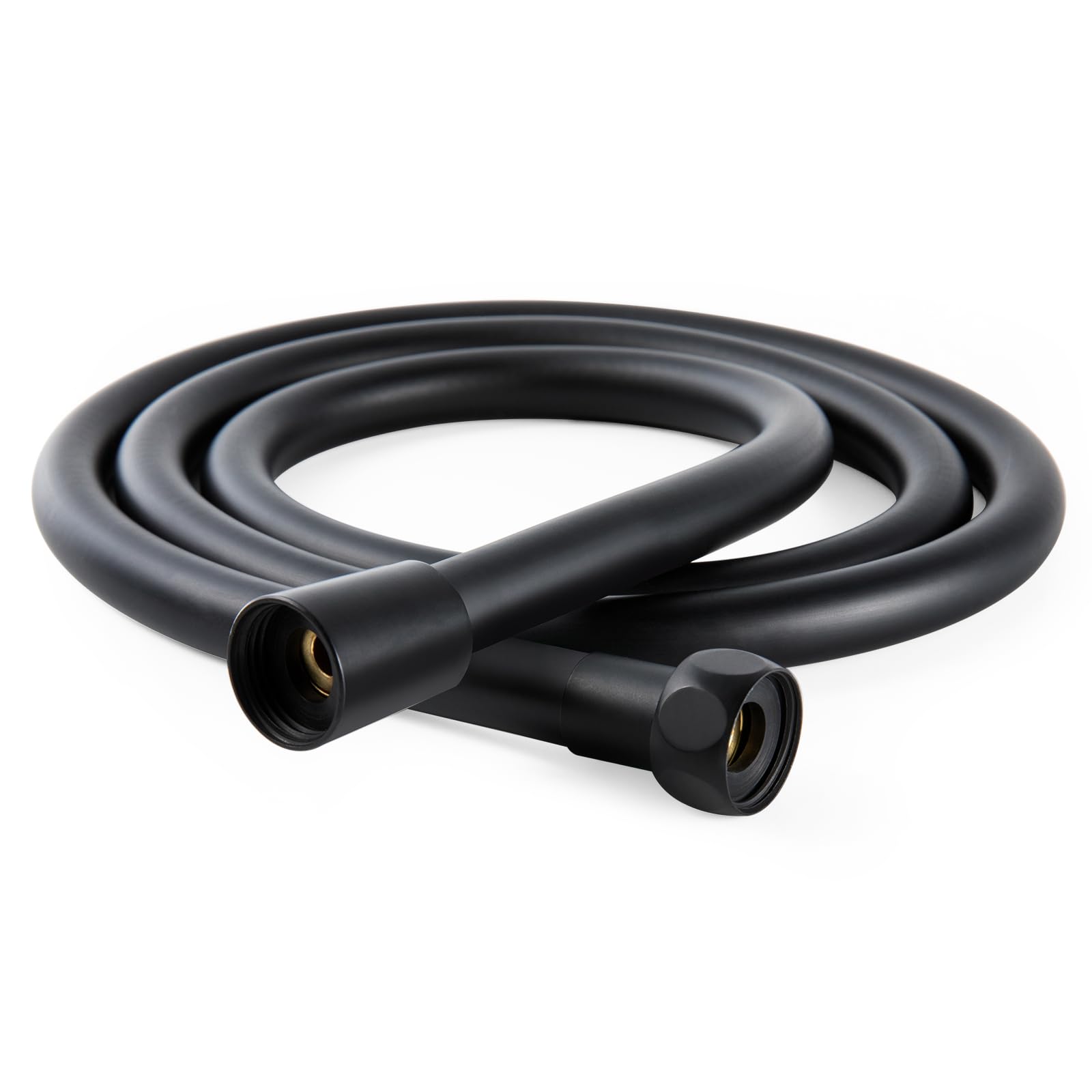 OFFO Ultra-Flex Shower Hose, 48 in Premium RV PVC Handheld Shower Head Hose Flex Hoses Extension with Brass Insert and Nut for Bathing Pet Bathing, Matte Black