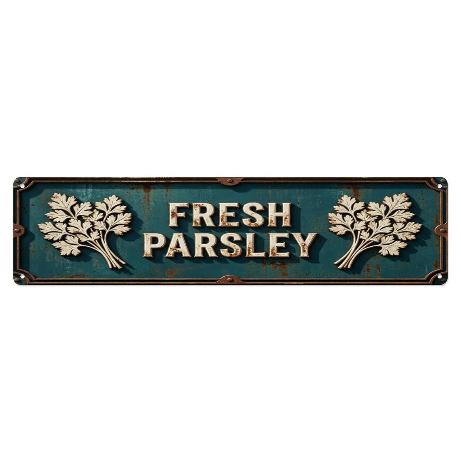 FRESH PARSLEY Vintage Herb Rustic Farmhouse Metal Tin Sign