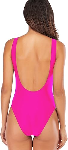 Vista 2 de Leoparts Trajes de baño retro de una pieza para mujer de corte alto y espalda baja de los años 8090