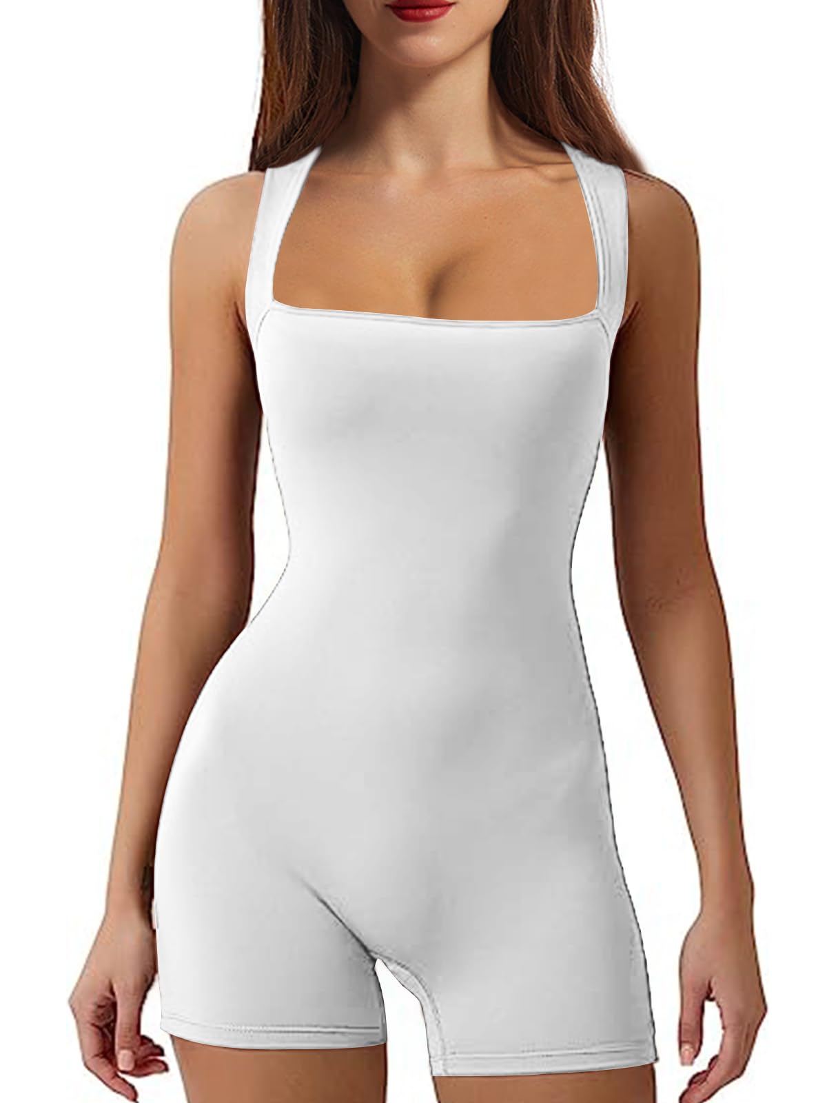 TWFRHC Jumpsuits For Women One Piece Summer Yoga Workout Short Sexy