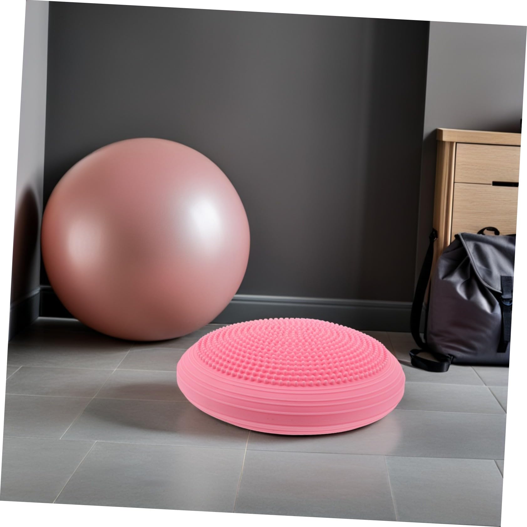 Alasum Almohadilla de Ejercicio Antideslizante para Yoga y Pilates, Extra Gruesa, Material Tpe, Color Rosa Macarón, Cojín Acolchado para Rodillas y Codos, para Entrenamiento en Gimnasio