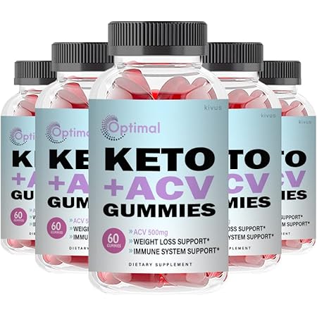 Optimal Keto Gummies - Optimal Keto + Apple Cider Vinegar Gummies (5 Pack, 300 Gummies)
