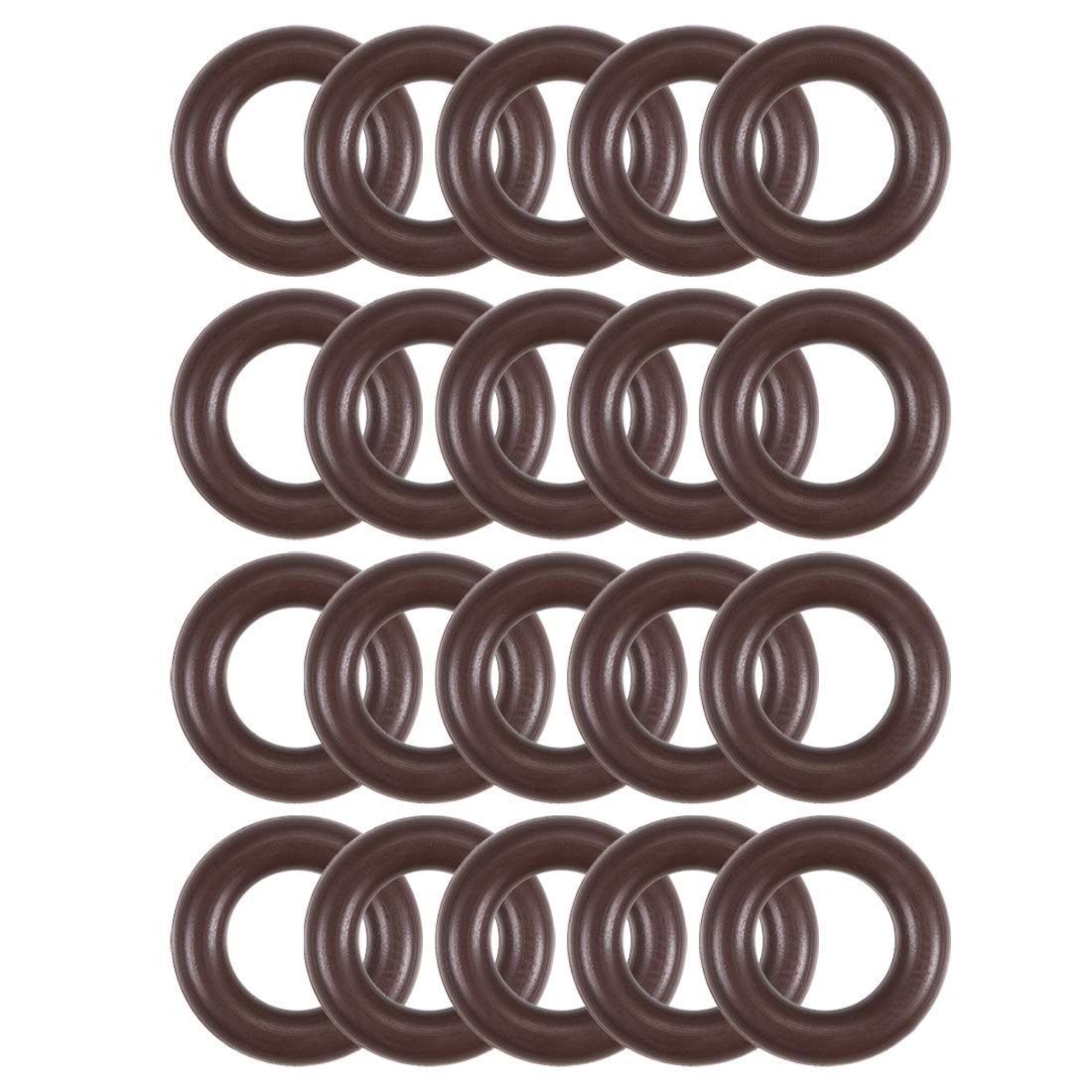 sourcing map Fluorine Rubber O-Rings 14mm OD 8mm ID 3mm Width, Metric FKM Sealing Gasket, Pack of 20