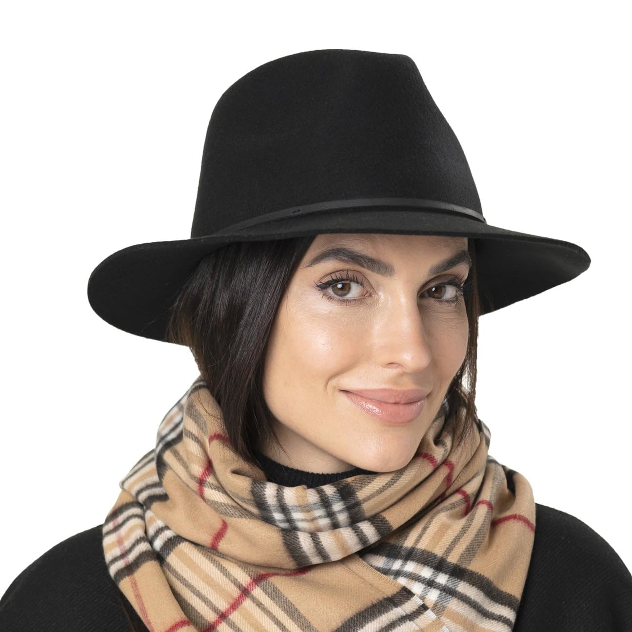 LIPODO CAPPELLISHOP Sciarpa a quadri Cashmink Prodotto in Germania Unisex Autunno Inverno