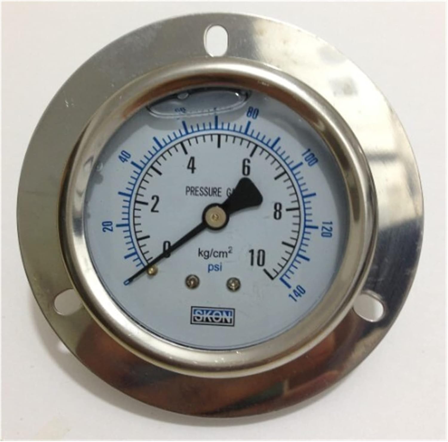 Brass Movement Pressure Gauge R Rear Pressure Gauge Shock-Proof Oil-Filled Pressure Gauge (Pressure Range : -760mmHg-0) (5KG)