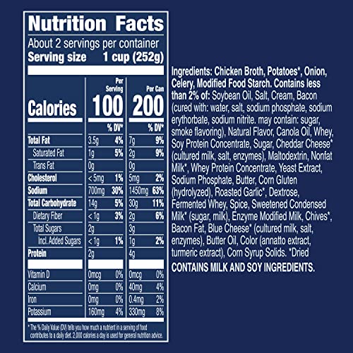 Image of Progresso Light, Creamy Potato With Bacon & Cheese Canned Soup, Gluten Free, 18.5 oz. (Pack of 2)