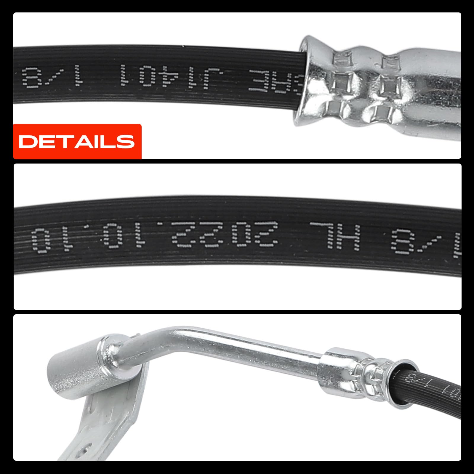 Frankberg Tubo Freno Tubo Freno idraulico Posteriore destro Compatibile con Wrangler III JK Wrangler IV JL Replace# 68171956AC,2201924