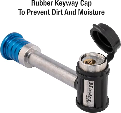 Miniatura 2 de Master Lock 1472DAT traba de receptor estilo barra de 0.5 pulgadas, Acero inoxidable, 2.75"