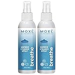 MOXE Shower Mist, Spa Steam Spray, Certified Natural Essential Oils, Aromatherapy, Tension Relief (Breathe, 4 Fl Oz (Pack of 2))