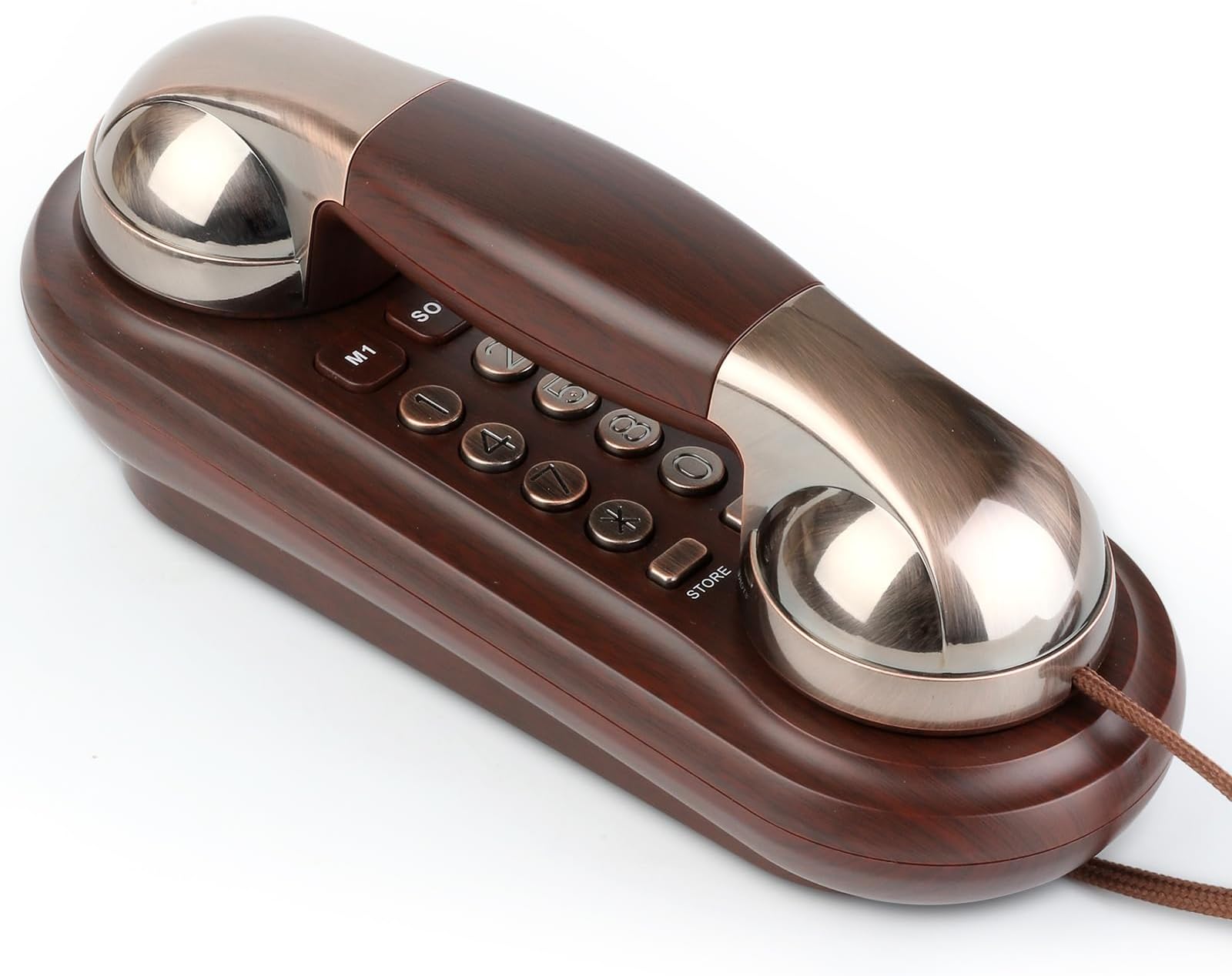 Aokpsrt Landline Phones for Home Retro Corded Telephone, No AC Power Required, 3 SpeedDial Keys, Volume Adjustable, Ringer Optional, Wall Mount Vintage Telephone for House School