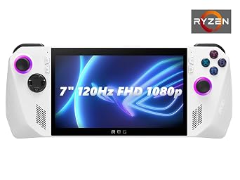 ASUS ROG Ally 7 - 120Hz FHD IPS (1920 x 1080) Gaming Handheld, AMD Ryzen Z1 Extreme Processor, 16GB LPDDR5 RAM, 512GB PCIe SSD, Windows 11 Home, with Carrying Case, Silicone Cover, Screen Protector