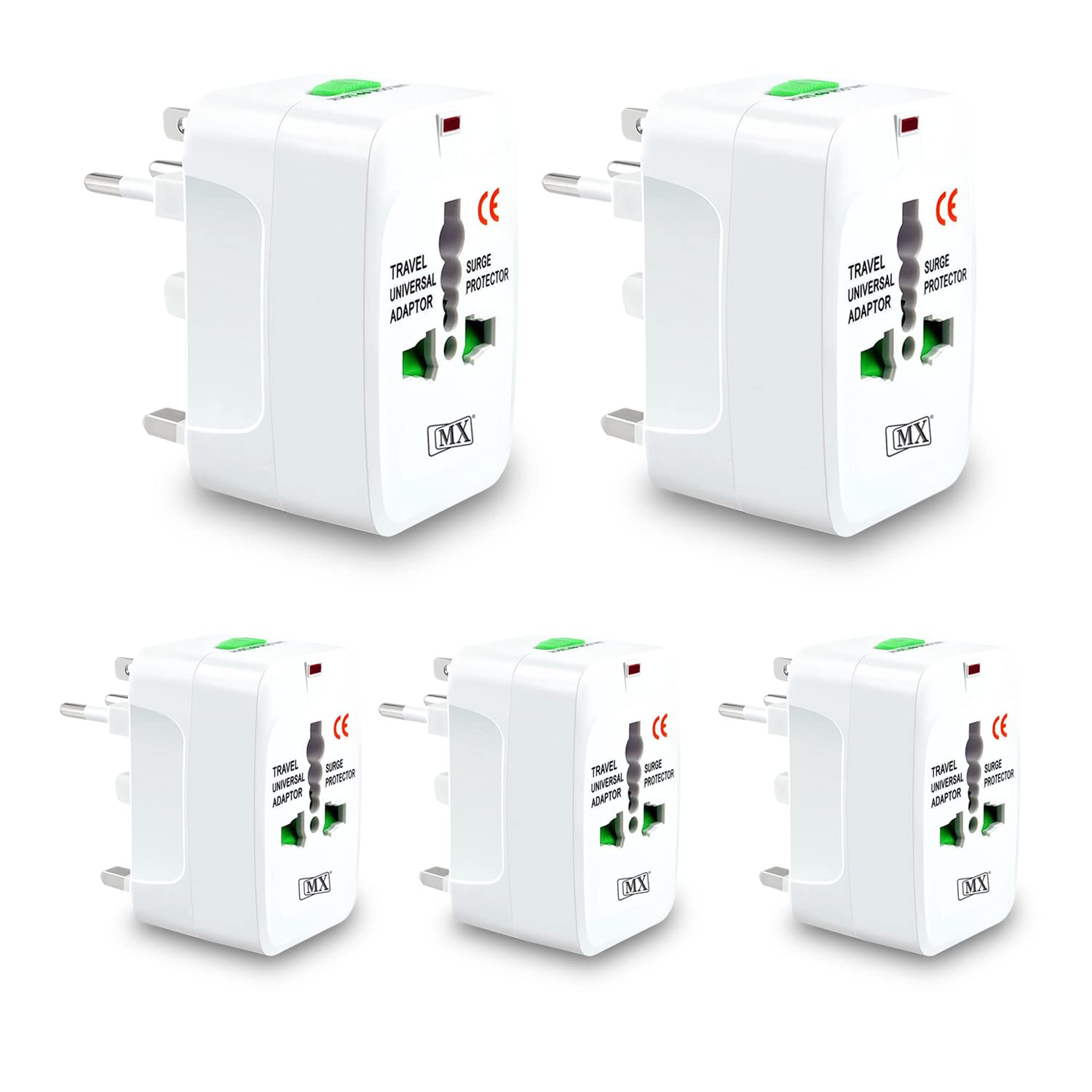 MX Universal Travel Adapter Worldwide All Over 150 International Countries with LED & Child Safety Shutter-Universal Socket Compatible in UK Europe USA Australia China Japan & Thailand-image-45