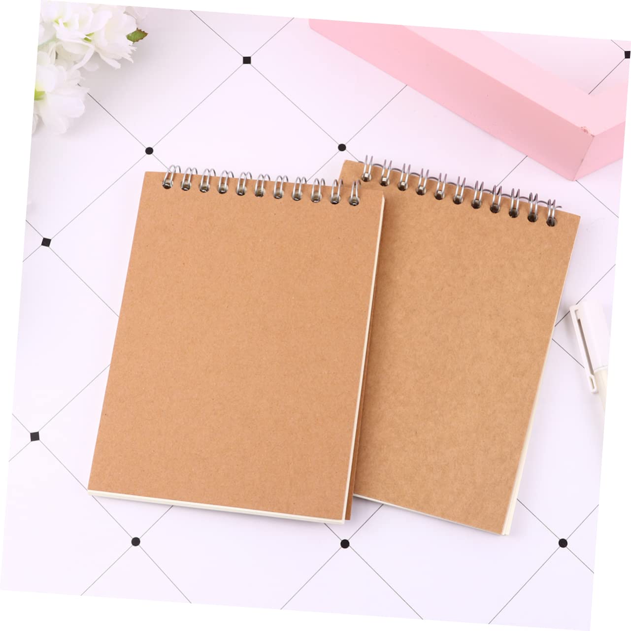 12 Stück A6 Kraft Notizbücher aus Papier für Schüler und Büro mit Braunem Cover Ästhetisches Tagebuch Notizbuch für Schule und Alltag