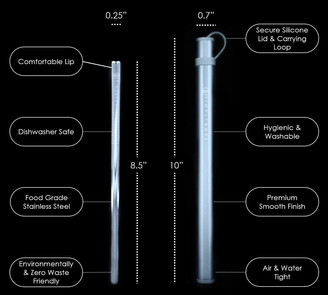 Exclusive Discount 90% Price Reusable Stainless Steel Straws With Case - Washable Straws With Travel Straw Case - Straw With Case - Stainless Steel Straws With Carrying Case - Metal Travel Straw - Reusable Straw And Case Greatest Product Reusable Stainless Steel Straws With Case - Washable Straws With Travel Straw Case - Straw With Case - Stainless Steel Straws With Carrying Case - Metal Travel Straw - Reusable Straw And Case