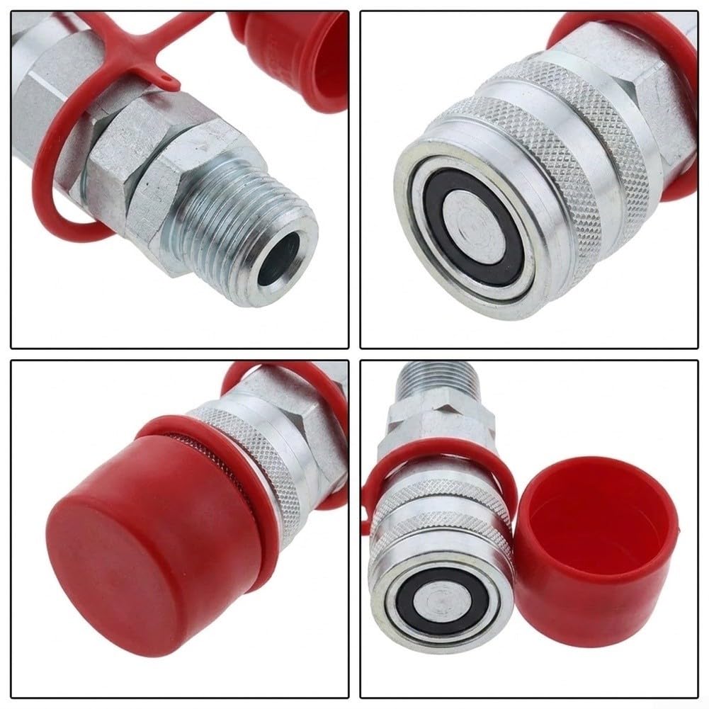 Kit de coupleur hydraulique plat en acier au carbone ISO 16028
