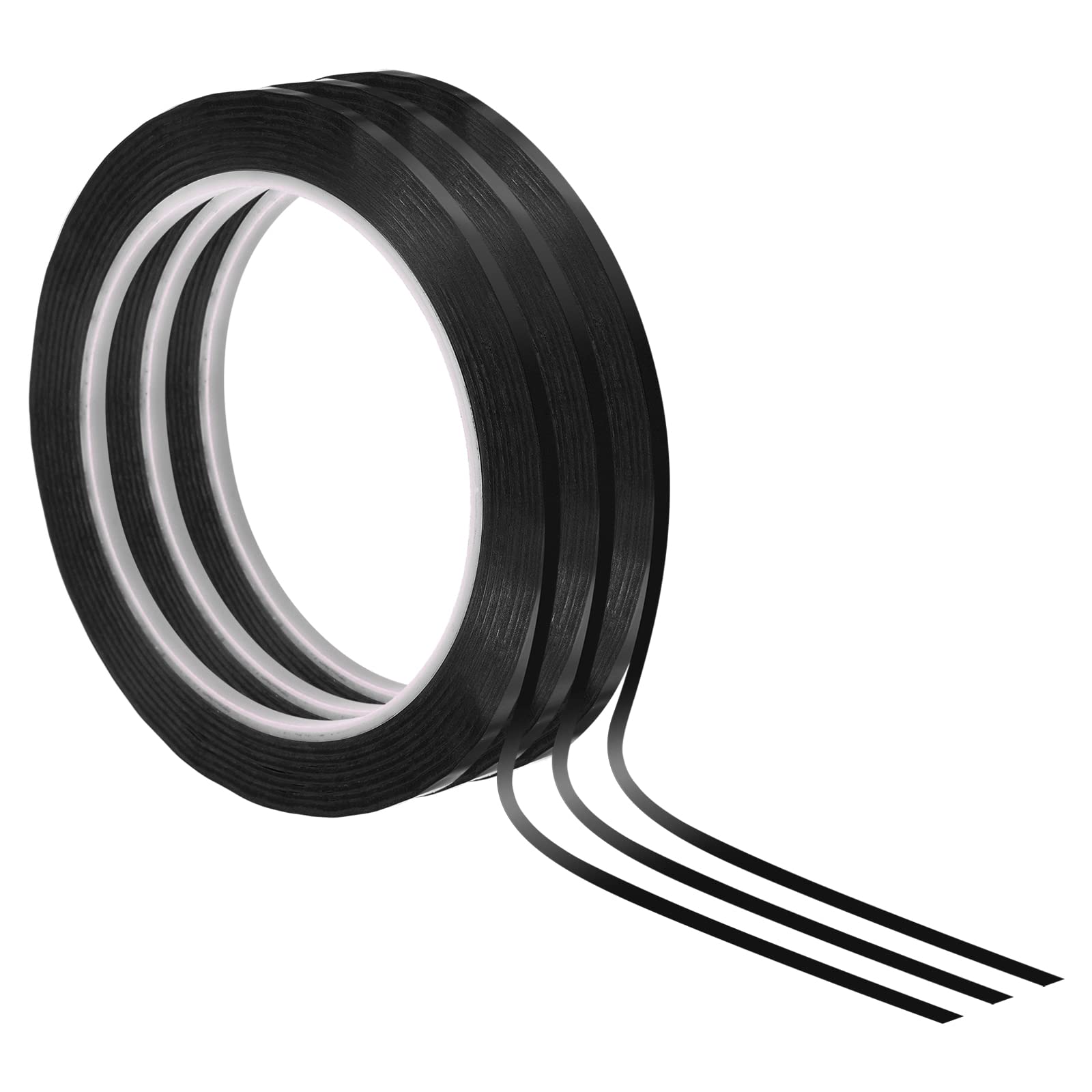 PATIKIL Whiteboard Tape 3mm X 66m, 3 Pack Thin Dry Erase Tape for Graphic Chart Marking DIY Art Black
