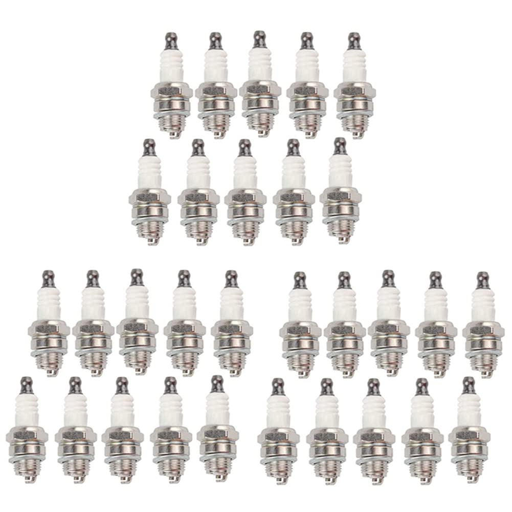 L7T Lot de 30 bougies d'allumage pour débroussailleuse, souffleur, coupe-brosse, tondeuse à gazon