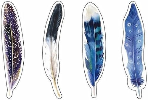 Miniatura 4 de Paquete de 30 marcapáginas de plumas estilo acuarela