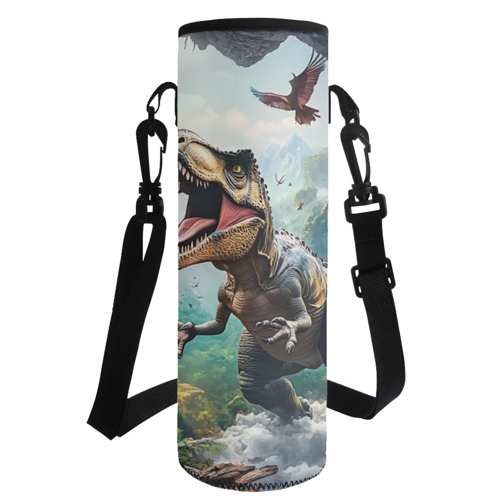 Yexignaon Dinosaur Water Bottle Covers Only for Kids Water Bottle Sleeve Large Lightweight Insulated Glass Bottles Carrier Bag for Outdoor Hiking Travel Drink Carrying - Image 3