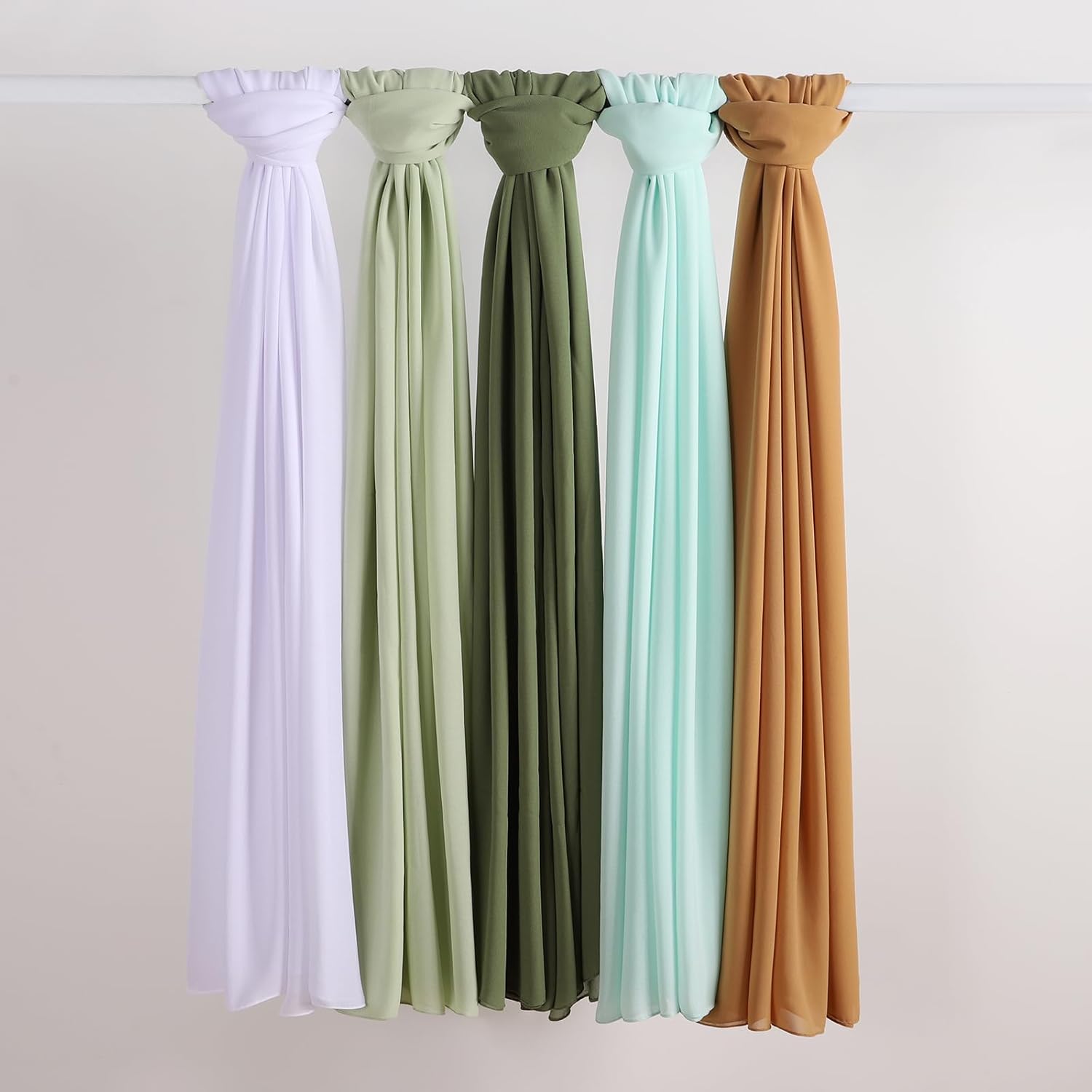 Febfim 4 PCS Muslim Women Soft Premium Solid Chiffon Hijab Scarves Shawl Long Scarf Wrap Scarves with Gift Box - Image 3